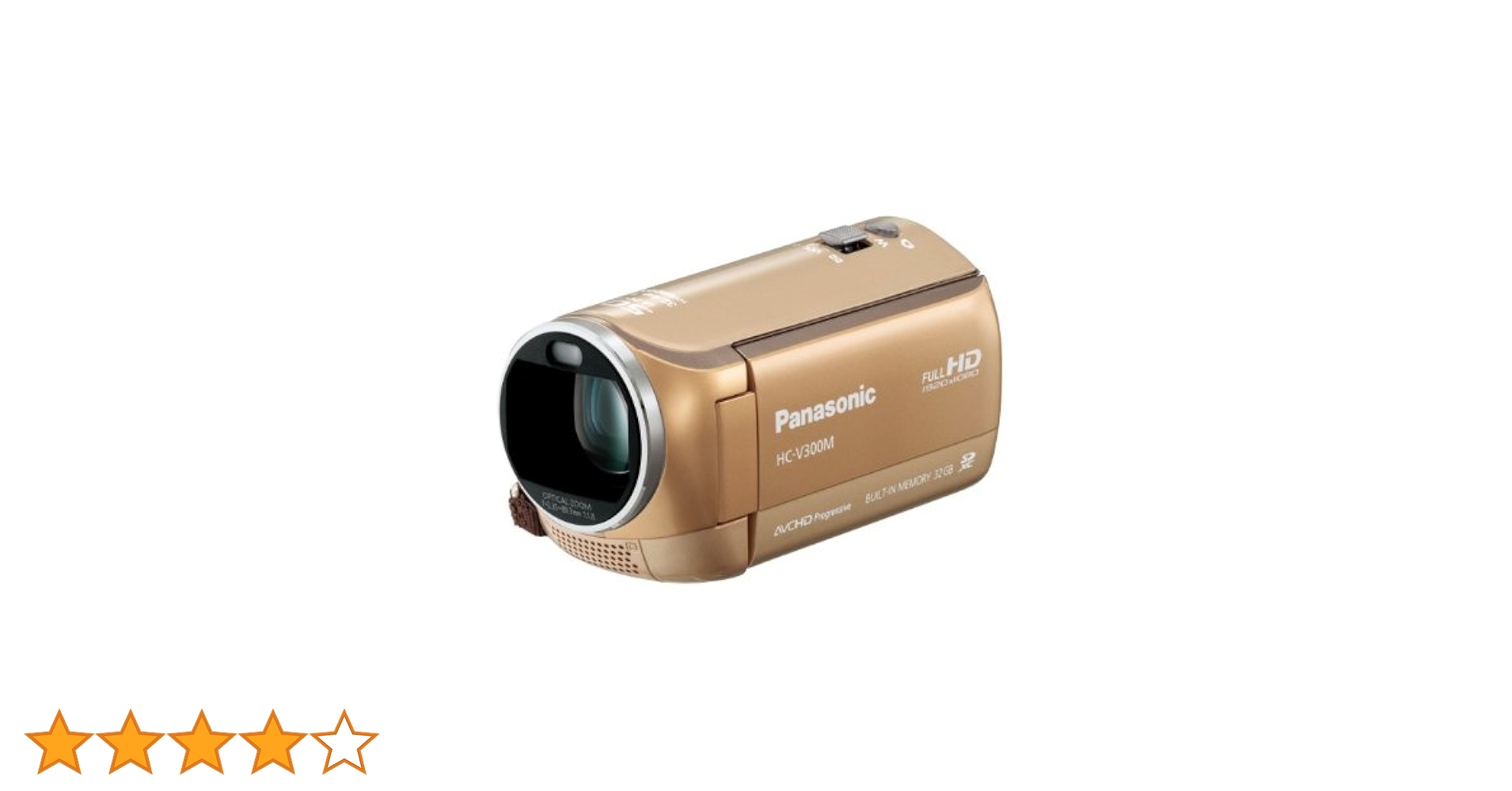 美品 Panasonic ビデオカメラ 【HC-V300M】ゴールド 付属品付き 概要 デジタルハイビジョンビデオカメラ HC-V300M | デジタル